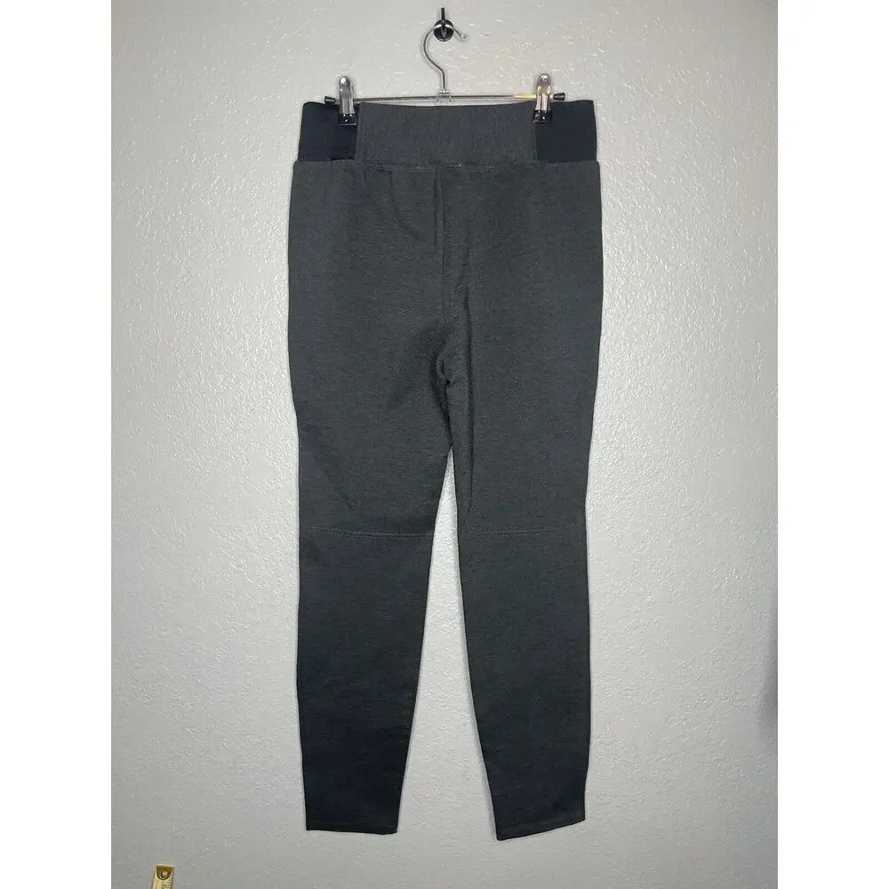 White +‎ Warren Charcoal Grey Ponte Knit Luxe Leggings Pants Size L
